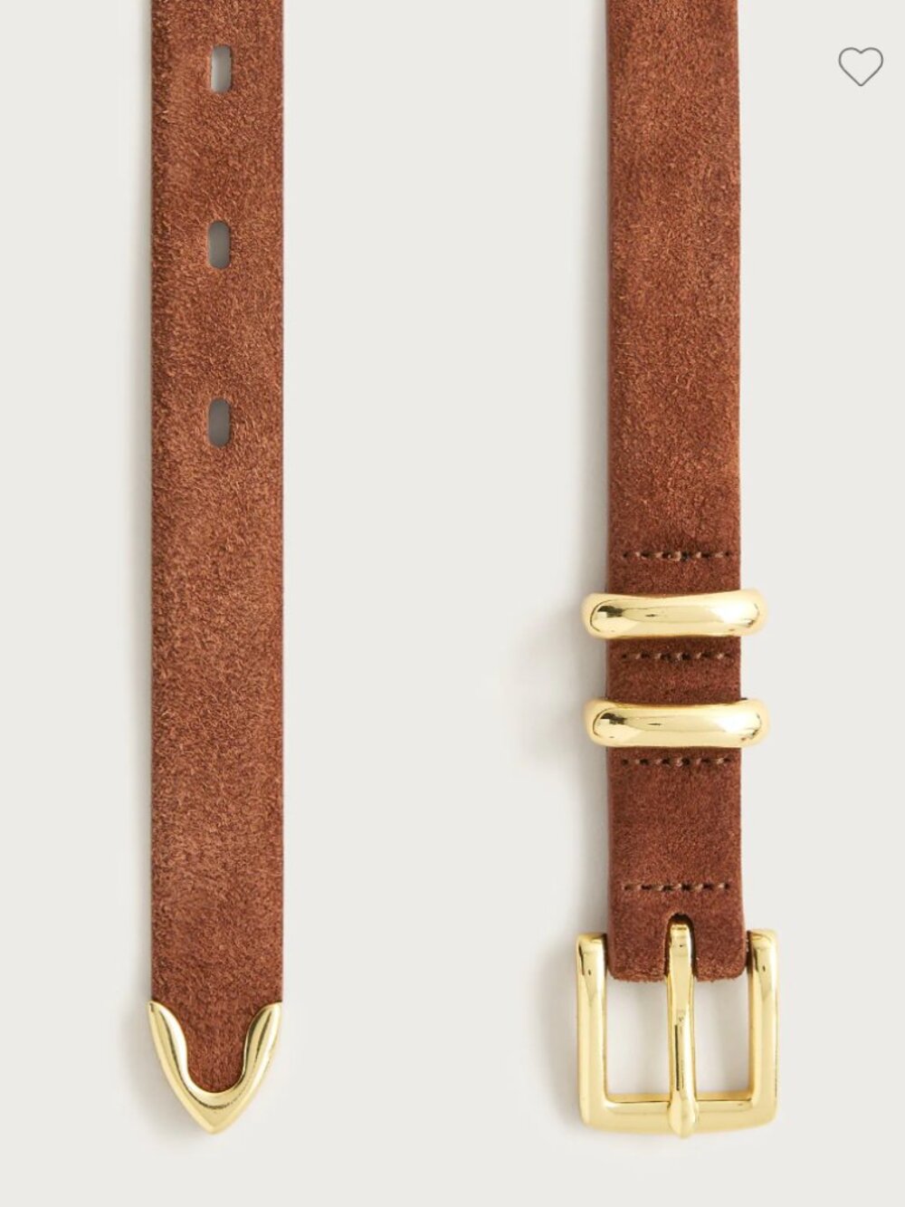 J Crew Brown Suede Belt XS - Picture 2 of 3